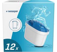Wessper Pack 12 Filtres à eau sport | Cartouches de rechange pour Dafi Unimax Aquaphor A5 BRITA Maxtra+ PHILIPS AWP212/10 Cartouches filtrantes d'eau