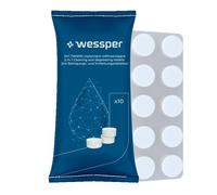 Wessper Pastilles de nettoyage pour machine à café - compatible avec Jura Delonghi Siemens Bosch Krups Melitta 10x