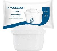 Wessper Pichet filtre à eau 2.7L pour porte de réfrigérateur, avec filtre à charbon actif, Compatible avec la cartouche filtrante Brita Maxtra - Noir