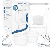 Wessper Pot à eau blanc 2,7L incl.3 cartouches Aquamax