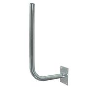 Wessper Support de Balcon 30/75 cm - Support Mural pour Parabole/Antenne - Acier Galvanisé Résistant à la Corrosion - avec Plaque de Fixation et Embout de Protection
