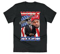 West 2020 Kanye T-Shirt Tee FunnyA Election Campaign Vote for President Retro Colour22 XXL