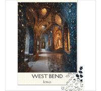 West Bend Iowa Puzzles 1000 pièces | puzzle pour un w nd prolongé le passe temps parfait pour un long w nd loin de la routine à la maison le soir38x52cm