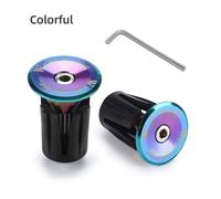 West Biking-Bouchons D'extrémité De Guidon En Alliage D'aluminium Pour Vélo De Route Et Vtt,Couvercle Multicolore,Accessoire Pour Bmx - Type Colorful