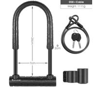 West Biking-Cadenas Anti-Vol En U Pour Vélo,Câble De Sécurité À Cisaillement Hydraulique,Moto,Scooter,Accessoires De Vélo,Anti-12 Tonnes - Type 058 Cable Set