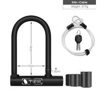 West Biking-Cadenas Anti-Vol En U Pour Vélo,Câble De Sécurité À Cisaillement Hydraulique,Moto,Scooter,Accessoires De Vélo,Anti-12 Tonnes - Type 046 Cable Set