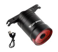 West Biking-Linterna Para Bicicleta De Montaña, Luz Trasera Con Sensor De Freno Y Encendido/Apagado Automático, Carga Led