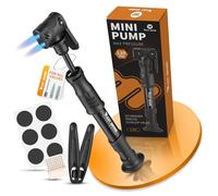 West Biking Mini pompe à vélo - En aluminium - Toutes les valves - Petite pompe à vélo portable - Gonflage rapide - Mini pompe à vélo légère - Pour VTT, vélo de route