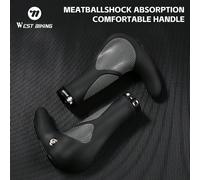 WEST BIKING Poignée de guidon en caoutchouc de vélo de montagne en forme de corne de taureau, prise auxiliaire ergonomique | Couvre-guidon antidérapant et accessoires de cyclisme Taille UniqueCaoutcho