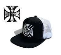 West Coast Choppers Casquette Baseball Flatbill Modèle Noir/Blanc OG Cross