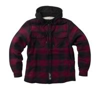 West Coast Choppers Veste en flanelle à capuche Hell Bent Rouge 3XL Homme