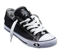 West Coast Choppers Low-Top Warrior Unisexe Baskets Noir EU42 Coton, Semelle en Caoutchouc
