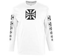 WEST COAST CHOPPERS OG Classic T-shirt à Manches longues pour homme - Blanc - Small XL