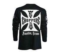 West Coast Choppers OG Cross Long Sleeve , Color:black;Größe:L