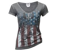 West Coast Choppers t-shirt « American Pride » pour femmes gris L