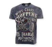 West Coast Choppers WCC T-Shirt El Diablo Blue-XXL