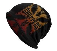 West Coast Iron Cross Choppers Skullies Bonnets Caps pour Hommes Femmes Unisexe en Plein Air Hiver Chaud en Tricot Chapeau Adulte Bonnet Chapeaux Cadeau de Noël Personnalisé pour Petit Ami