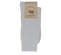 WEST COAST KNITWEAR Chaussettes fines en cachemire et laine mérinos super douces et chaudes pour femme, gris clair, Taille unique