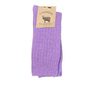 WEST COAST KNITWEAR Chaussettes fines en cachemire et laine mérinos super douces pour femme, violet, taille unique