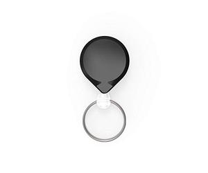 West Coast Manufacturing Company T-Reign Key-BAK Mini-Bak Bobine de fil rétractable avec câble en nylon 91,4 cm Pince de ceinture en acier et anneau