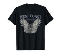 West Coast Motorcycles My Wheels My Rules Winged Bike T-Shirt