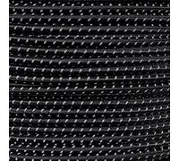 West Coast Paracord Cordon élastique en nylon résistant aux chocs - 1,9 cm x 3 m, noir avec 2 traceurs réfléchissants