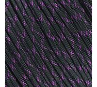 West Coast Paracord de 250 kg - 100 m - Plus de 300 Couleurs, Black with Acid Purple X