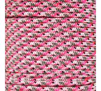 West Coast Paracord Paracorde 425 (3 mm) - 100 % nylon - Pour tactique, artisanat, survie, utilisation générale - Camouflage rose fluo - 7,6 m