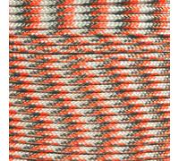 West Coast Paracord Paracorde 425 (3 mm) - 100 % nylon - pour tactique, artisanat, survie, utilisation générale (camouflage orange foncé, 7,6 m)