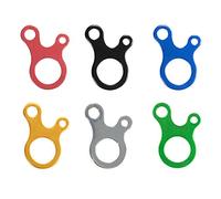 West Coast Paracorde 3 trous en acier inoxydable avec anneau de descente et connecteur à trois trous - Idéal pour attacher la tente d'ombrage, le camping, la randonnée, Orange, Lot de 4