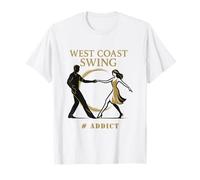 West Coast Swing #Addict Silhouette Couple Danse T-Shirt