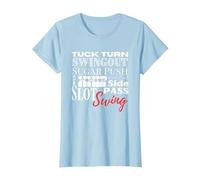 West Coast Swing Dance WCS Dancing Terms Dancer Ballroom T-Shirt, Femme, Bleu Céleste, L