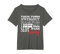 West Coast Swing Dance WCS Dancing Terms Dancer Ballroom T-Shirt, Femme Grandes Tailles, Asphalte, 3X