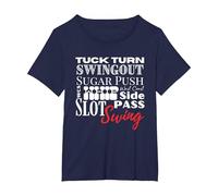 West Coast Swing Dance WCS Dancing Terms Dancer Ballroom T-Shirt, Femme Grandes Tailles, Bleu Marine, 5X