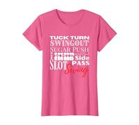 West Coast Swing Dance WCS Dancing Terms Dancer Ballroom T-Shirt, Femme, Rose Chiné, M