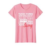 West Coast Swing Dance WCS Dancing Terms Dancer Ballroom T-Shirt, Femme, Rose, M