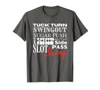 West Coast Swing Dance WCS Dancing Terms Dancer Ballroom T-Shirt, Homme, Asphalte, M
