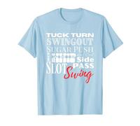 West Coast Swing Dance WCS Dancing Terms Dancer Ballroom T-Shirt, Homme, Bleu Céleste, M