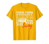 West Coast Swing Dance WCS Dancing Terms Dancer Ballroom T-Shirt, Homme, Doré Vif, L