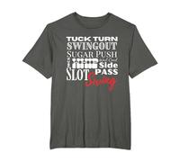 West Coast Swing Dance WCS Dancing Terms Dancer Ballroom T-Shirt, Homme Grandes Tailles, Asphalte, 5X Tall