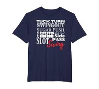 West Coast Swing Dance WCS Dancing Terms Dancer Ballroom T-Shirt, Homme Grandes Tailles, Bleu Marine, 2X Tall