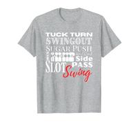 West Coast Swing Dance WCS Dancing Terms Dancer Ballroom T-Shirt, Homme, Gris Chiné, M