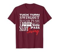 West Coast Swing Dance WCS Dancing Terms Dancer Ballroom T-Shirt, Homme, Marron, S