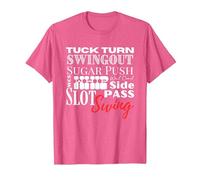 West Coast Swing Dance WCS Dancing Terms Dancer Ballroom T-Shirt, Homme, Rose Chiné, XL