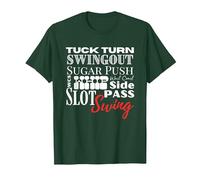 West Coast Swing Dance WCS Dancing Terms Dancer Ballroom T-Shirt, Homme, Vert Forêt, M