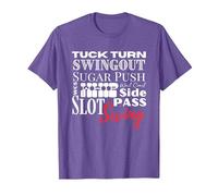 West Coast Swing Dance WCS Dancing Terms Dancer Ballroom T-Shirt, Homme, Violet Chiné, L