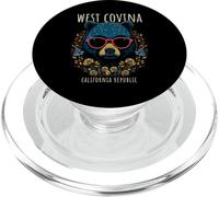 West Covina CA Ours avec Lunettes Motif Fleurs PopSockets PopGrip pour MagSafe