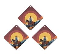 West Cowboy Lot de 3 désodorisants pour voiture, maison, bureau, style noir