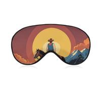 West Cowboy Masque de sommeil pour les yeux pour homme et femme Masque de sommeil occultant amusant Masque de sommeil mignon