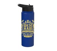 West Ham Banlieue de Londres Angleterre 1086 Impression dorée Stainless Steel Insulated Water Bottle
